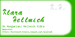 klara hellmich business card